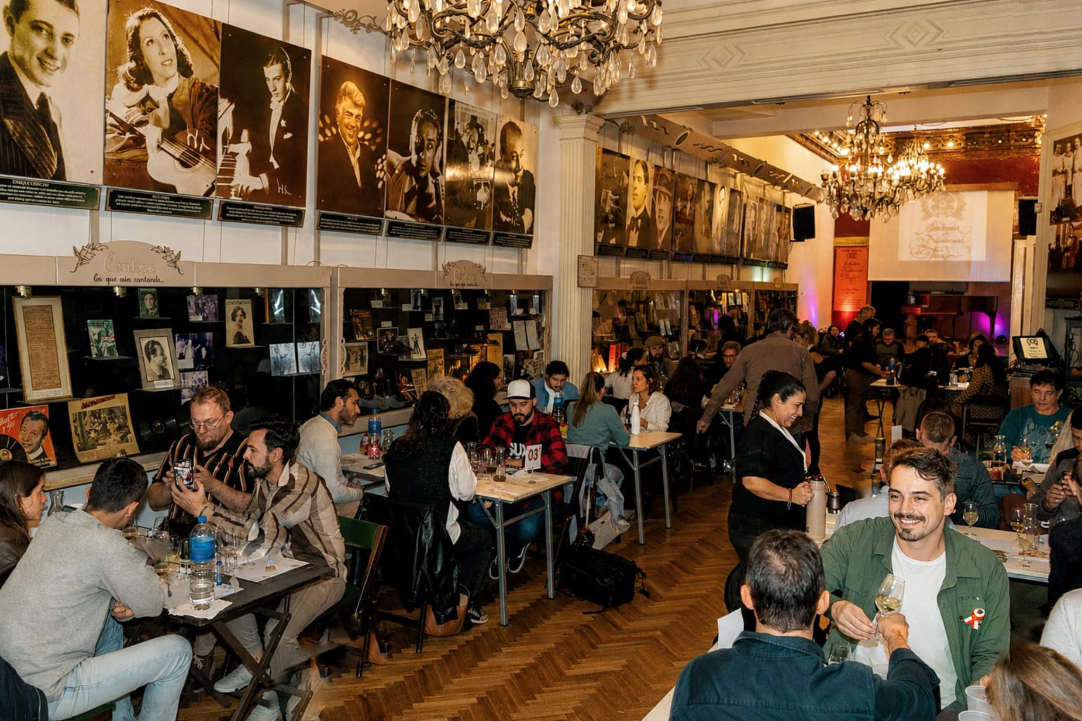Judges' tables during tasting